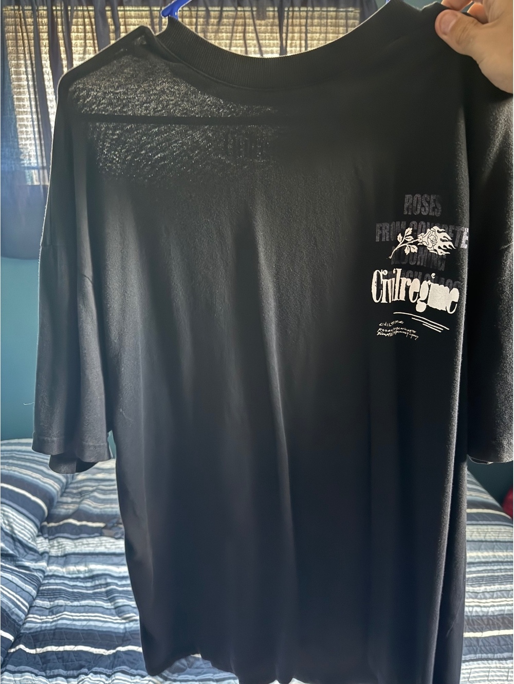 Civil Regime Rise Through Chaos Black Oversized Tee